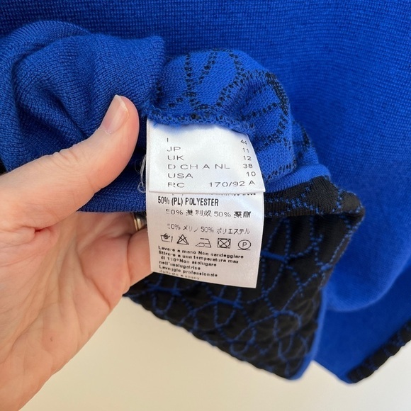 SWEATER 20.52 Short Sleeve Crew Neck Made Italy Minimalist Geometric Modern Chic - Picture 9 of 12